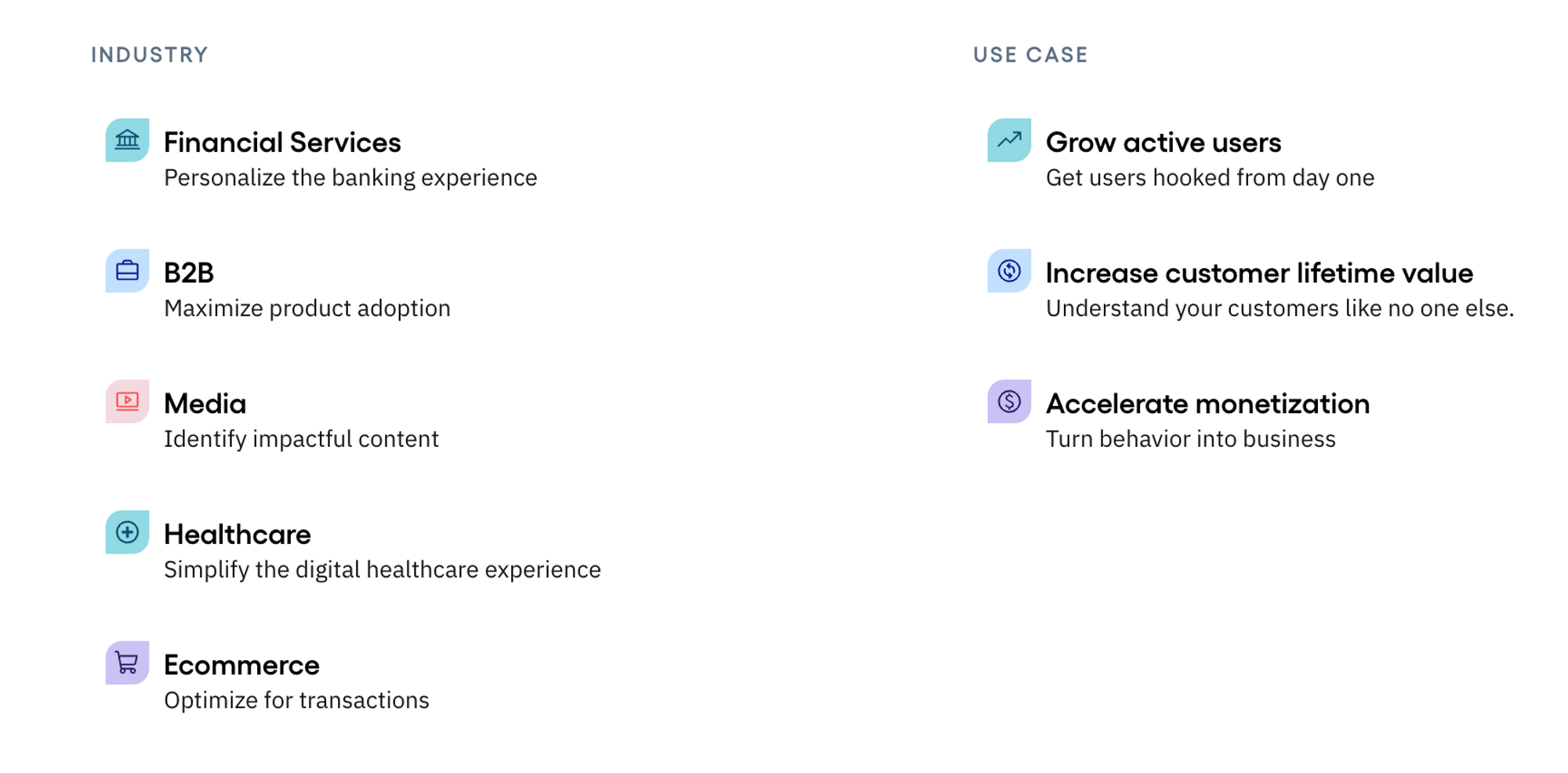Amplitude에서 지원하는 서비스들