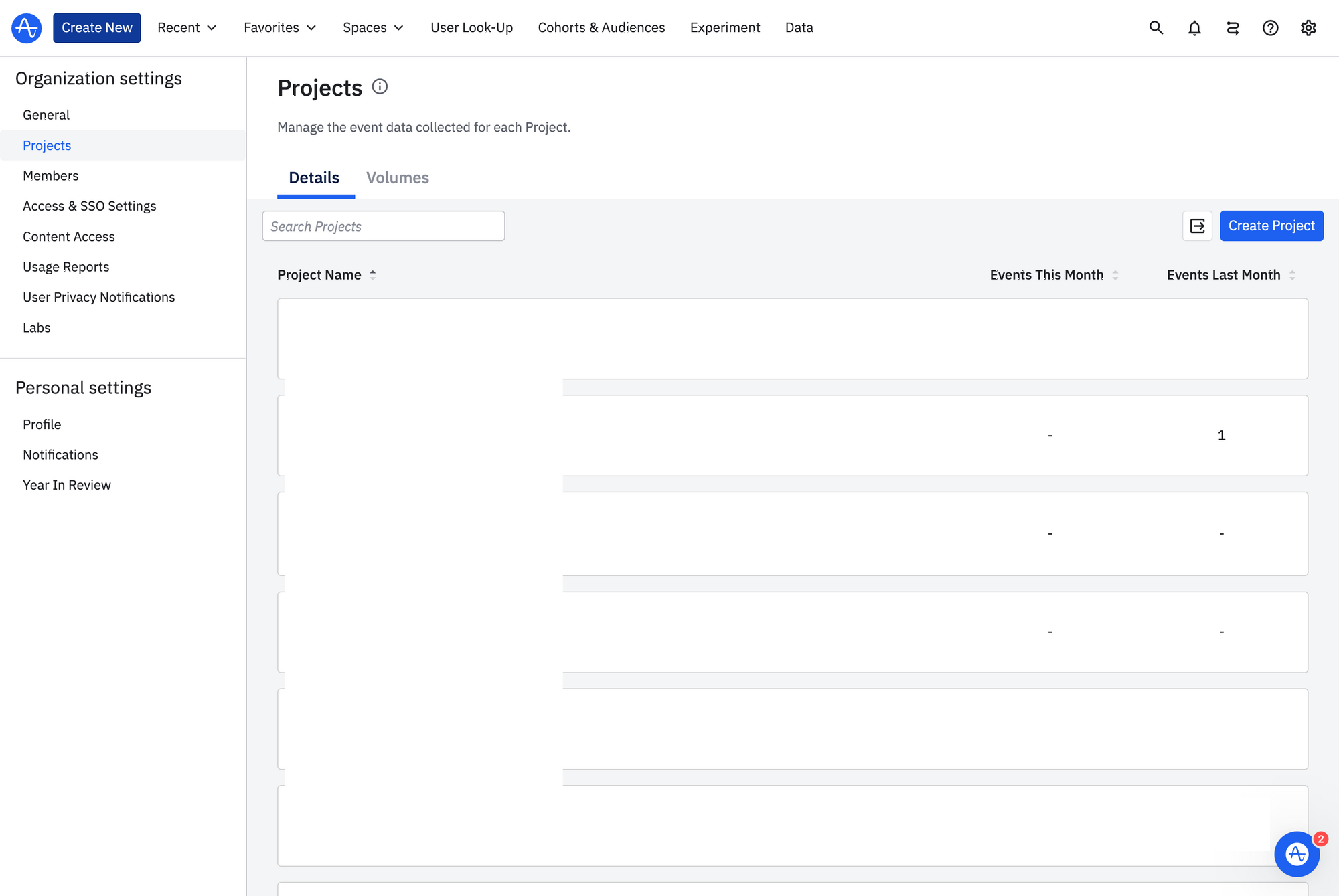 프로젝트 페이지 접속