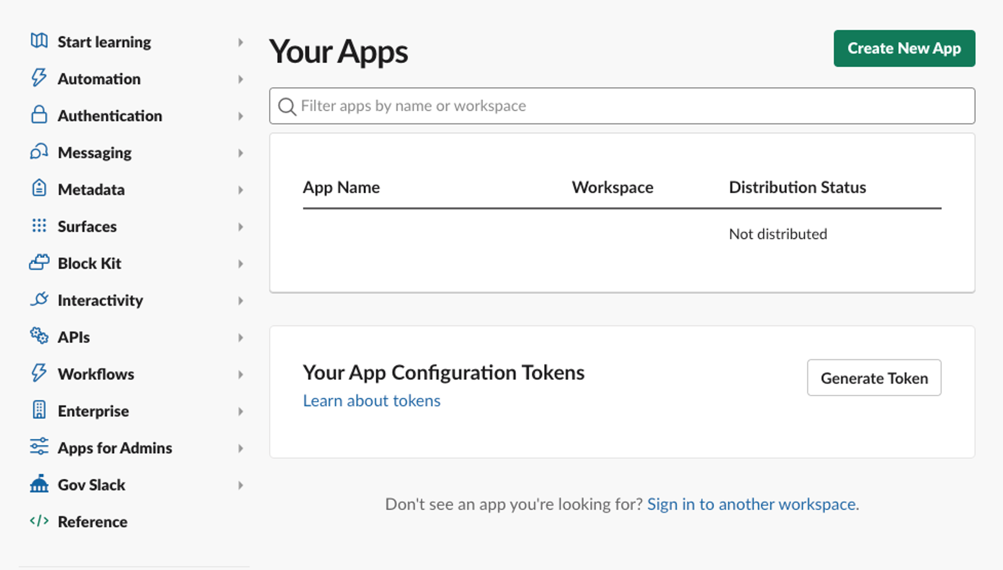 Your Apps 화면
